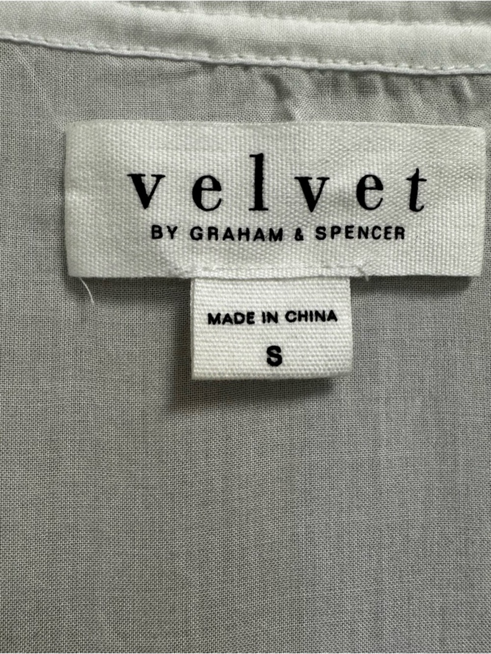 NEW VELVET BY GRAHAM & SPENCER Samantha White Viscose Popover Ruffle Trim Sz‎ S - Picture 2 of 14